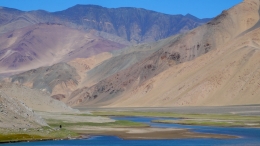 Inde, Ladakh - L'Indus devant, la Chine derrière.