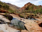 Australie - Point d'eau sacré, un lieu d'importance dans la culture locale. Indispensable à la survie des ancêtres.